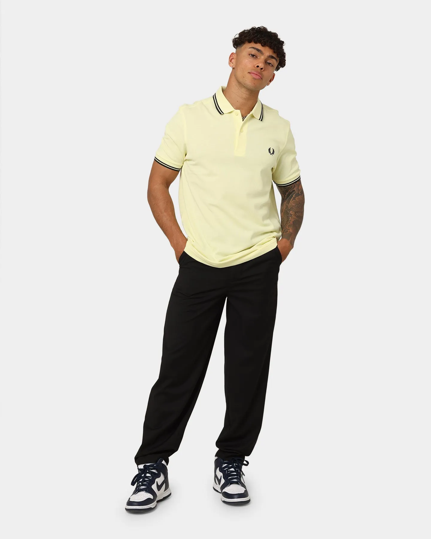 Fred Perry Twin Tipped Polo Shirt Wax Yellow