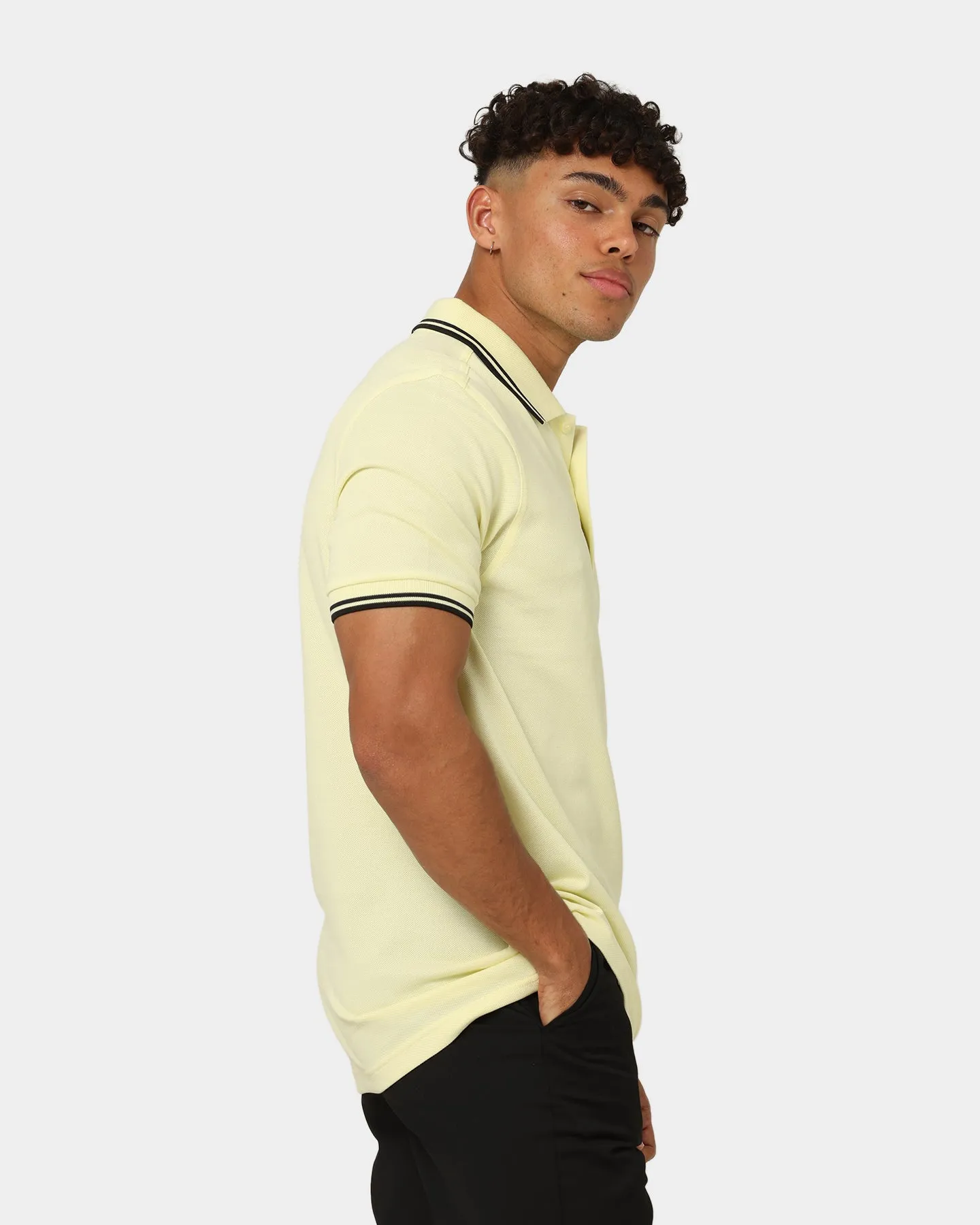 Fred Perry Twin Tipped Polo Shirt Wax Yellow