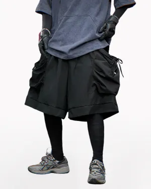 Functional Drawstring Pocket Cargo Shorts