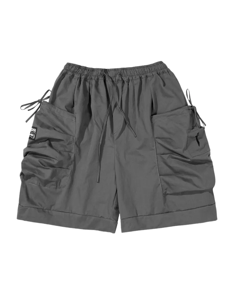 Functional Drawstring Pocket Cargo Shorts