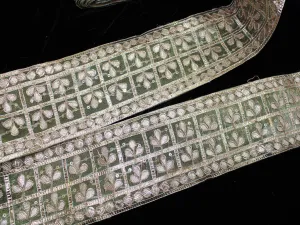 Golden Traditional Gota Work Embroidered Lace