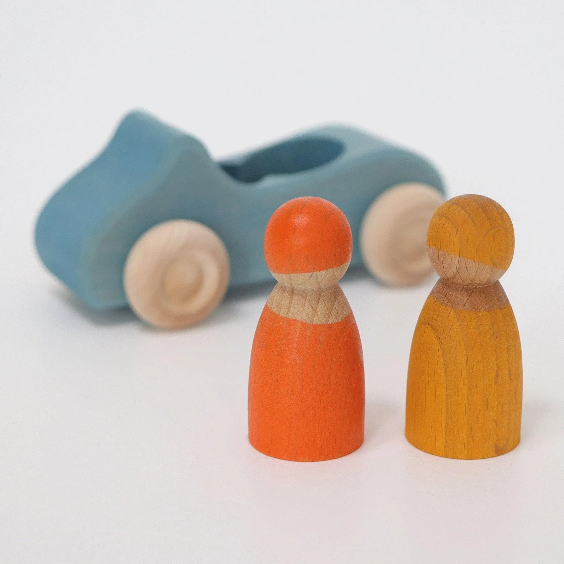 Grimm’s Large Convertible Blue Toddler Wooden Toy Car Best Seller 12m 