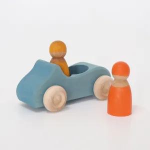 Grimm’s Large Convertible Blue Toddler Wooden Toy Car Best Seller 12m 