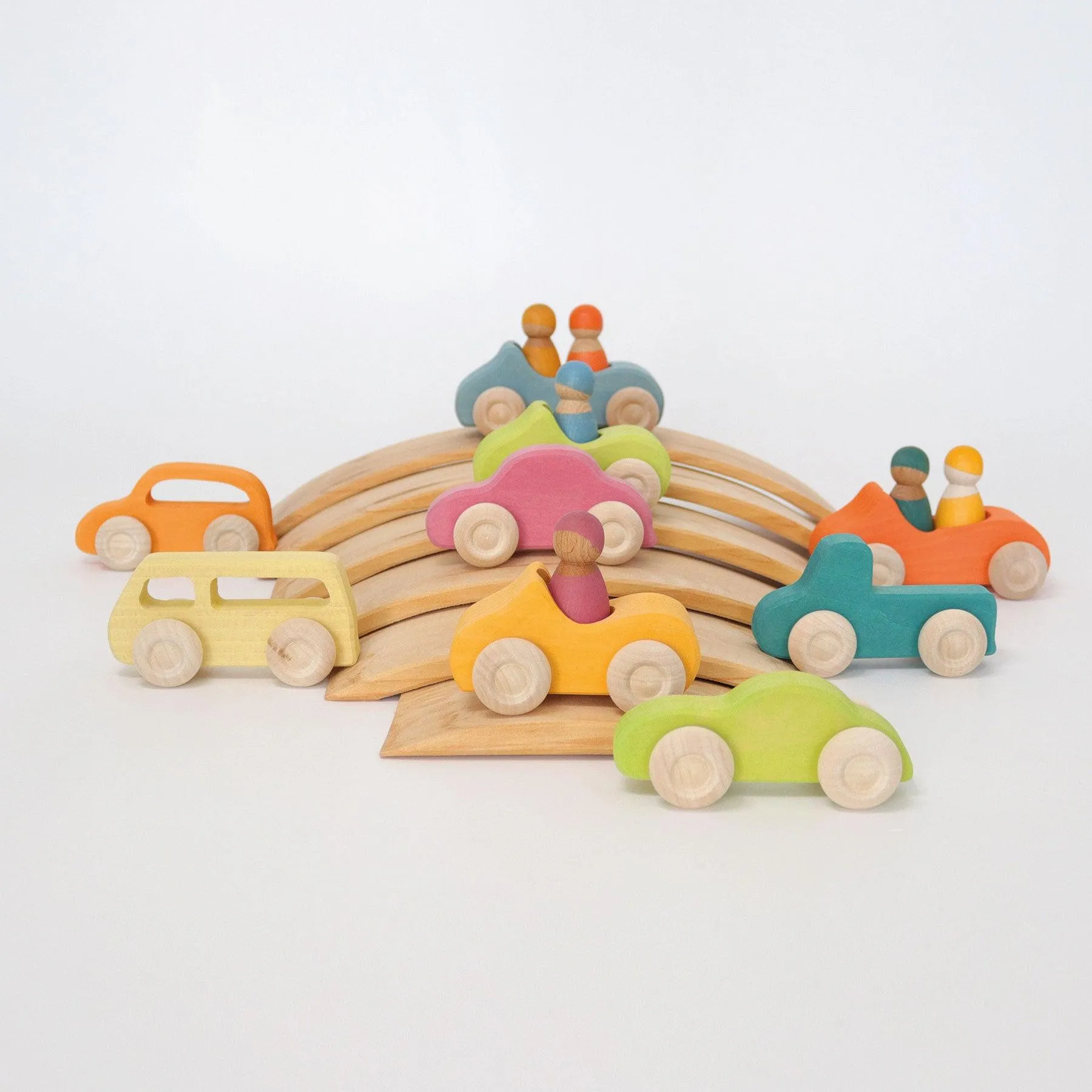 Grimm’s Large Convertible Blue Toddler Wooden Toy Car Best Seller 12m 