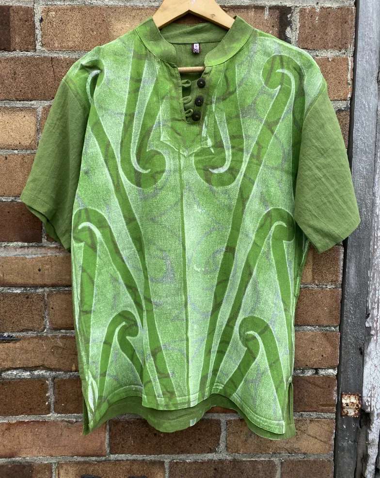 Hand-printed Shirt - Adult Size S by Numa Mackenzie