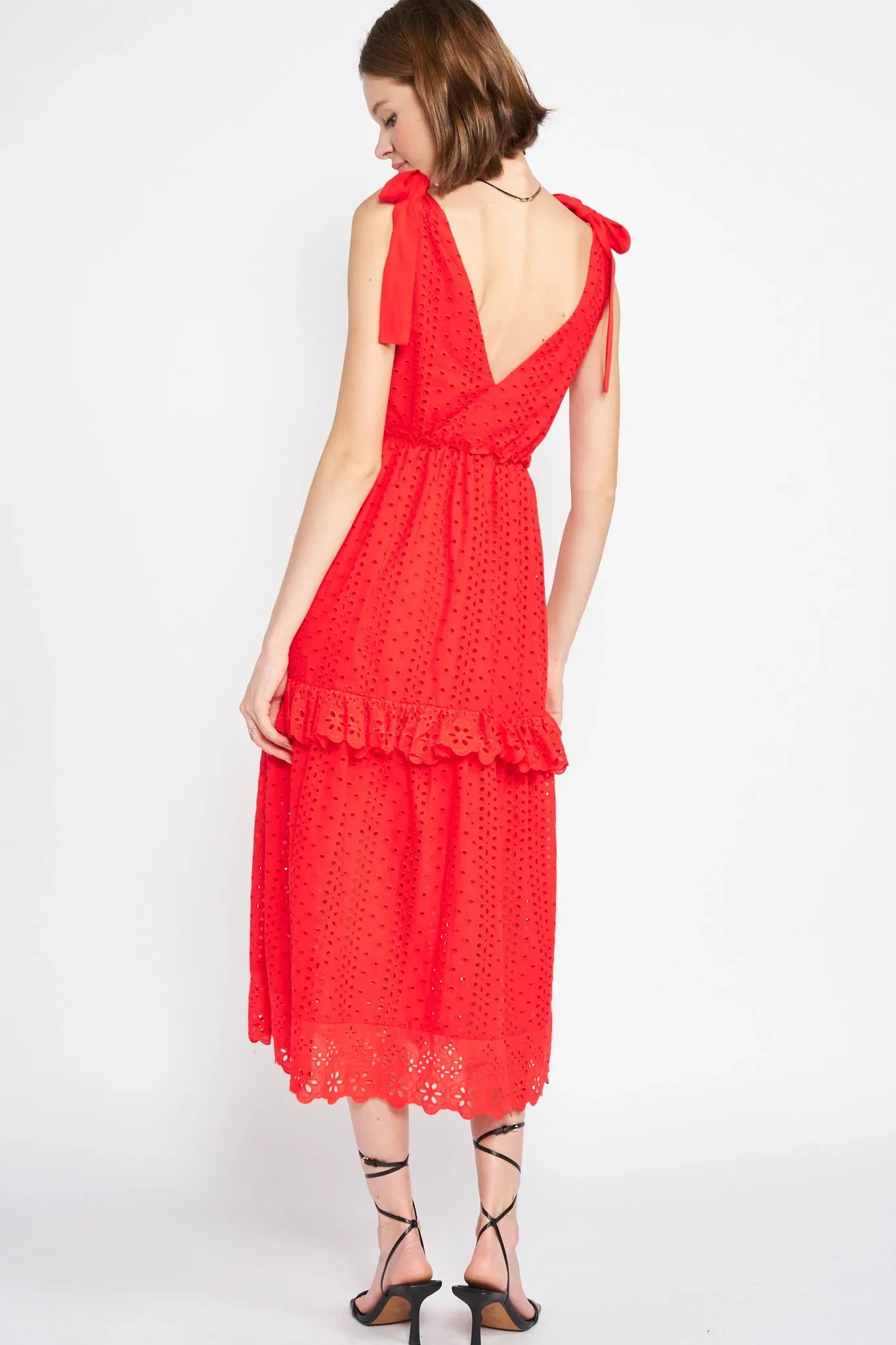 Hanna Eyelet Midi Dress