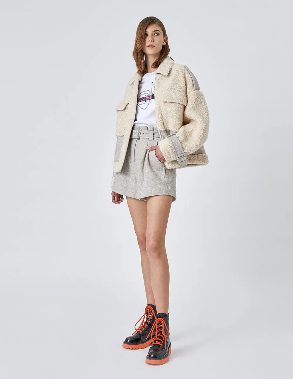 Harrison Brown Faux Fur Short Coat