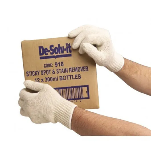 Heat Resistant Polycotton Liner Gloves - Large 3 Pairs by Pro Val