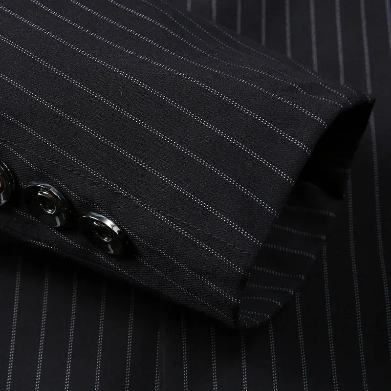 High-End Luxury Striped Suit Blazer
