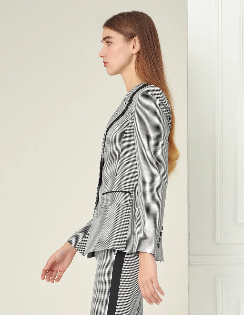 Houndstooth Slim Fit Blazer