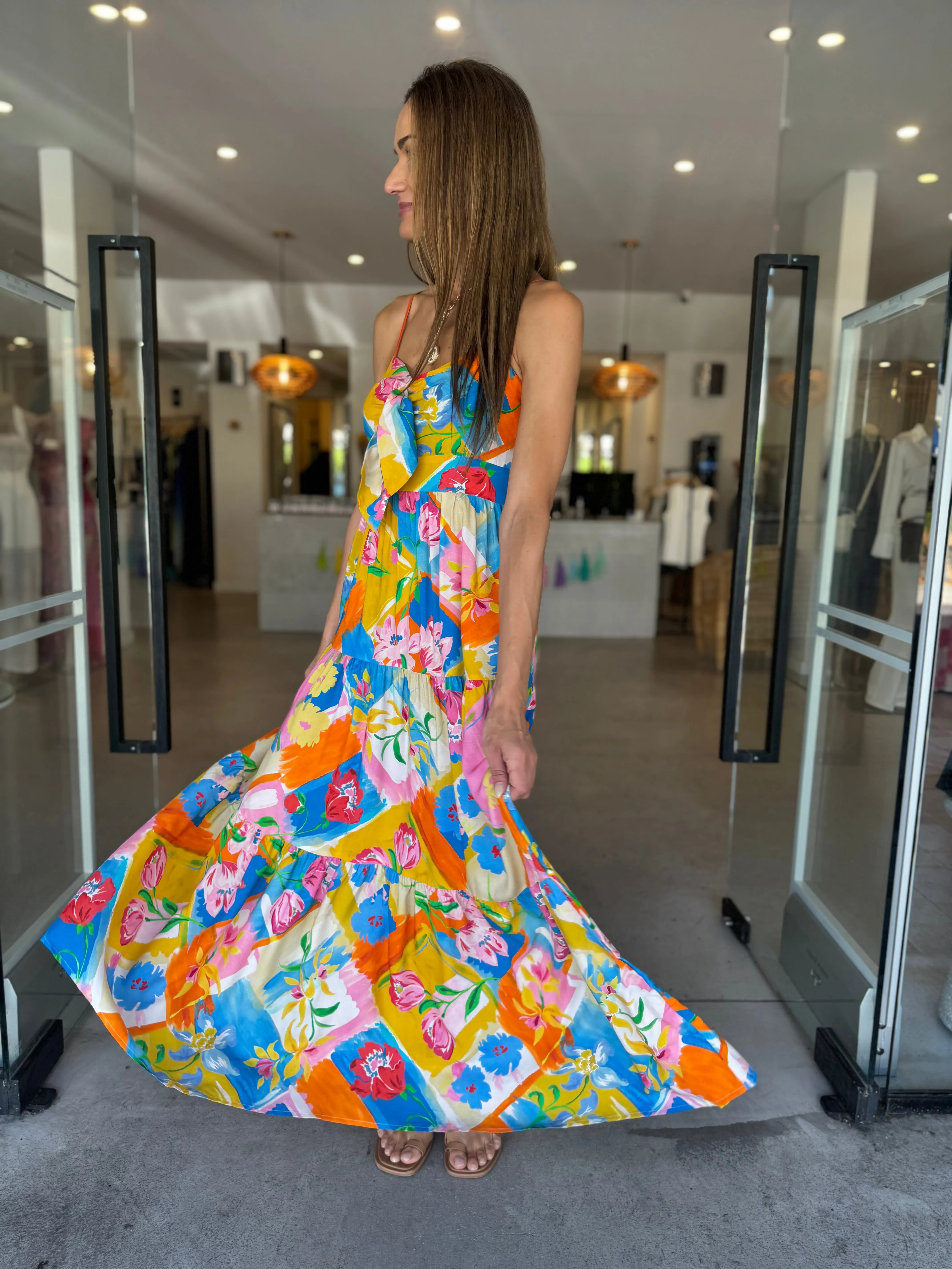 KIANAH TIE DRESS PRINT