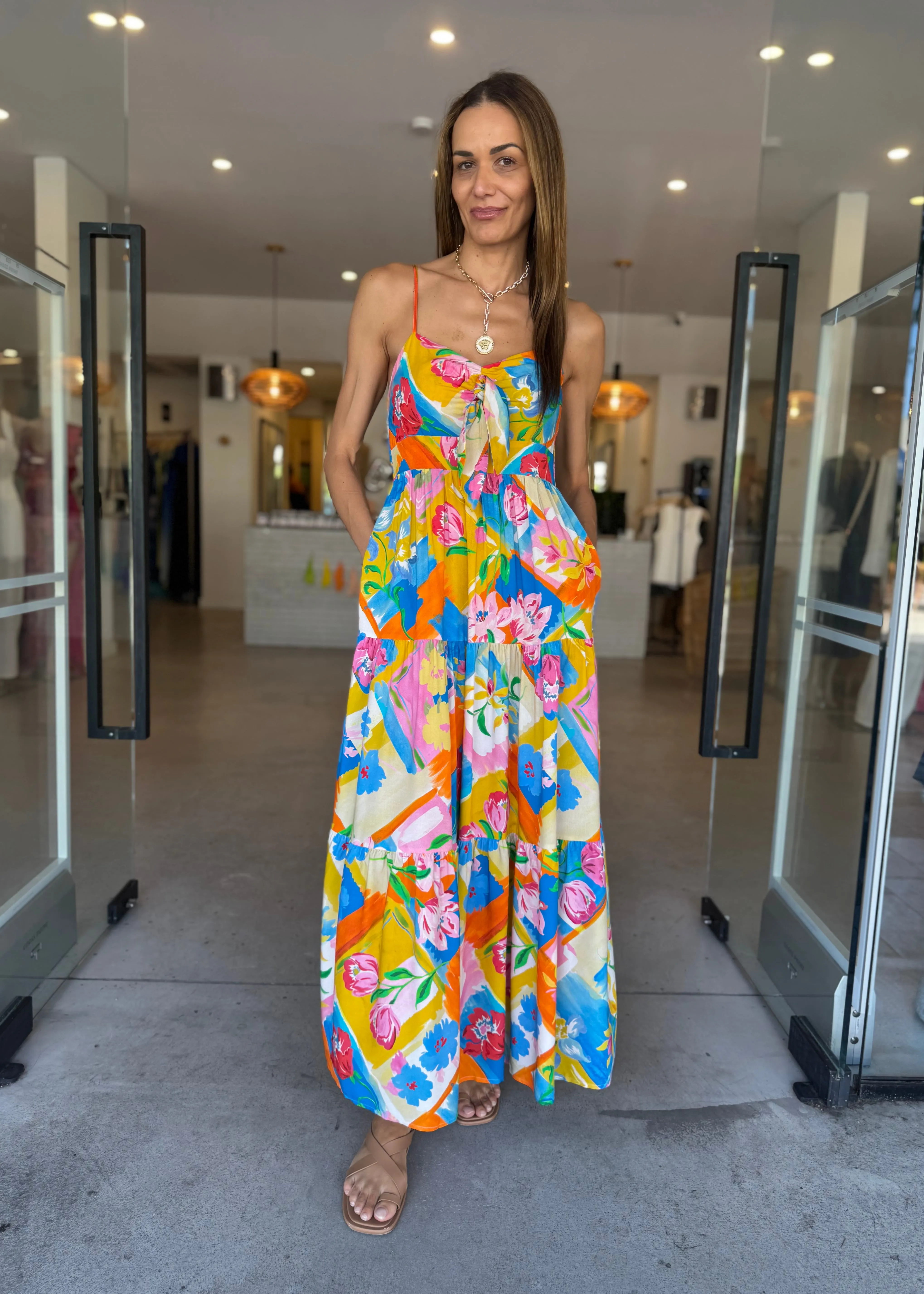 KIANAH TIE DRESS PRINT