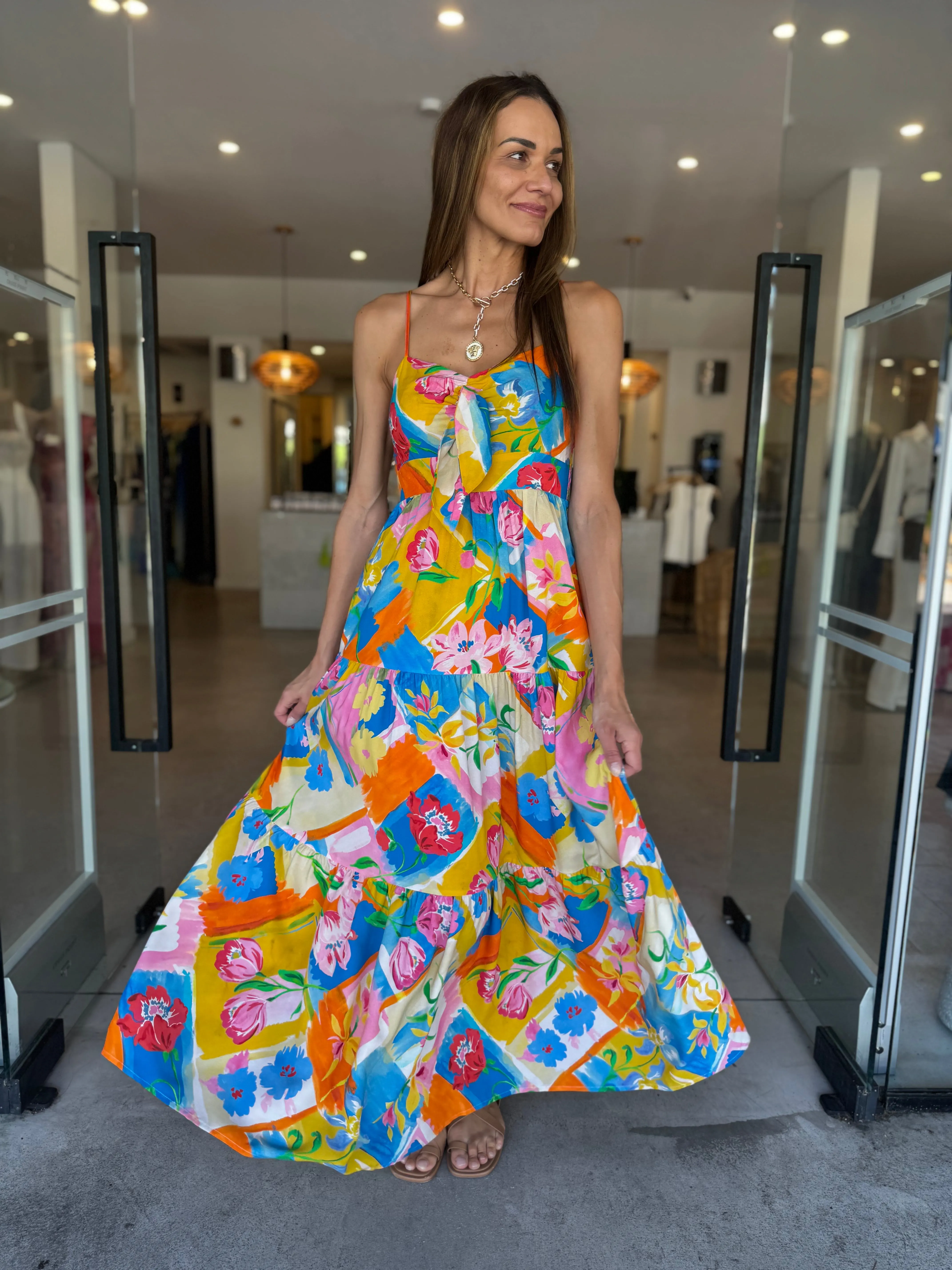 KIANAH TIE DRESS PRINT