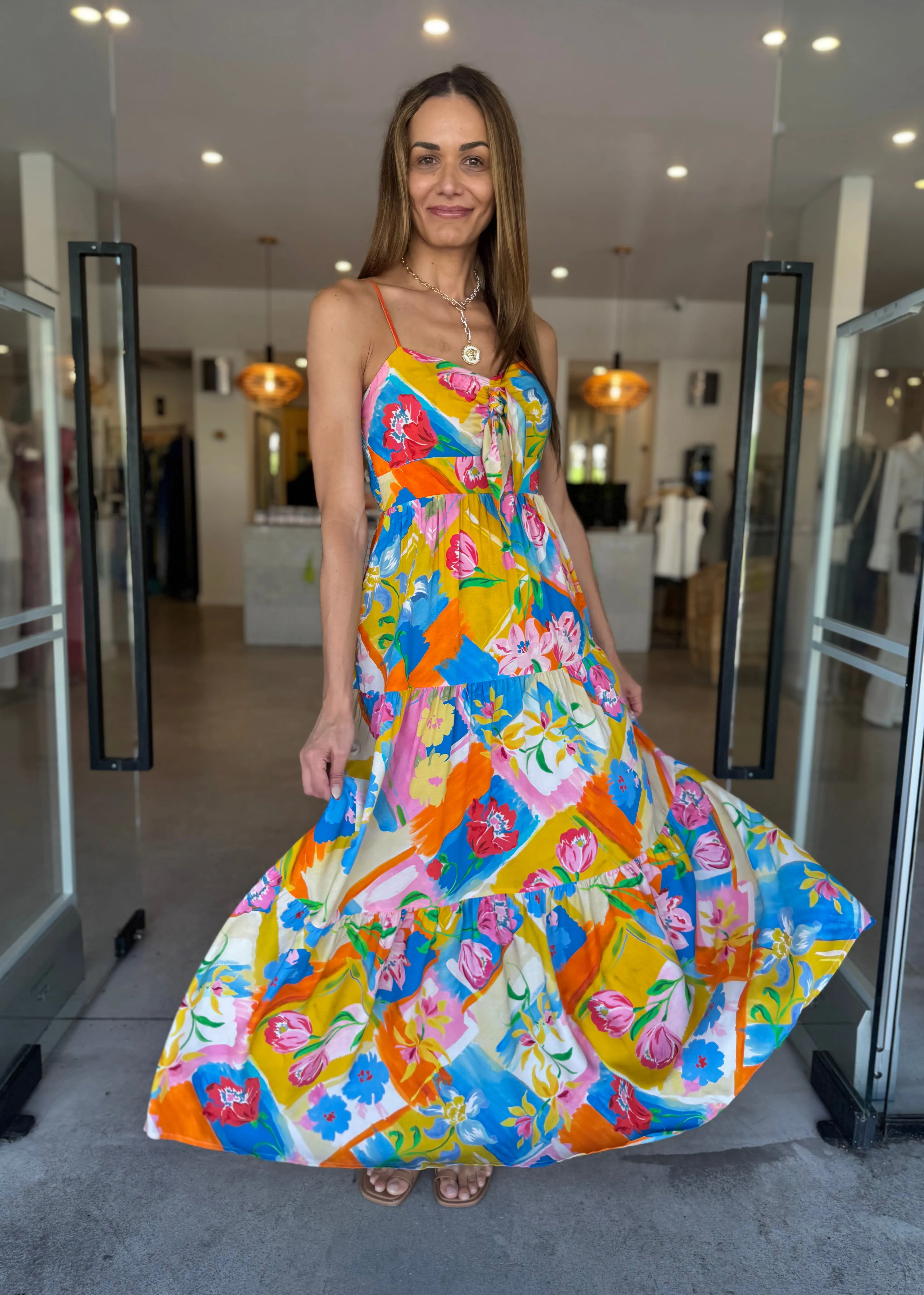 KIANAH TIE DRESS PRINT
