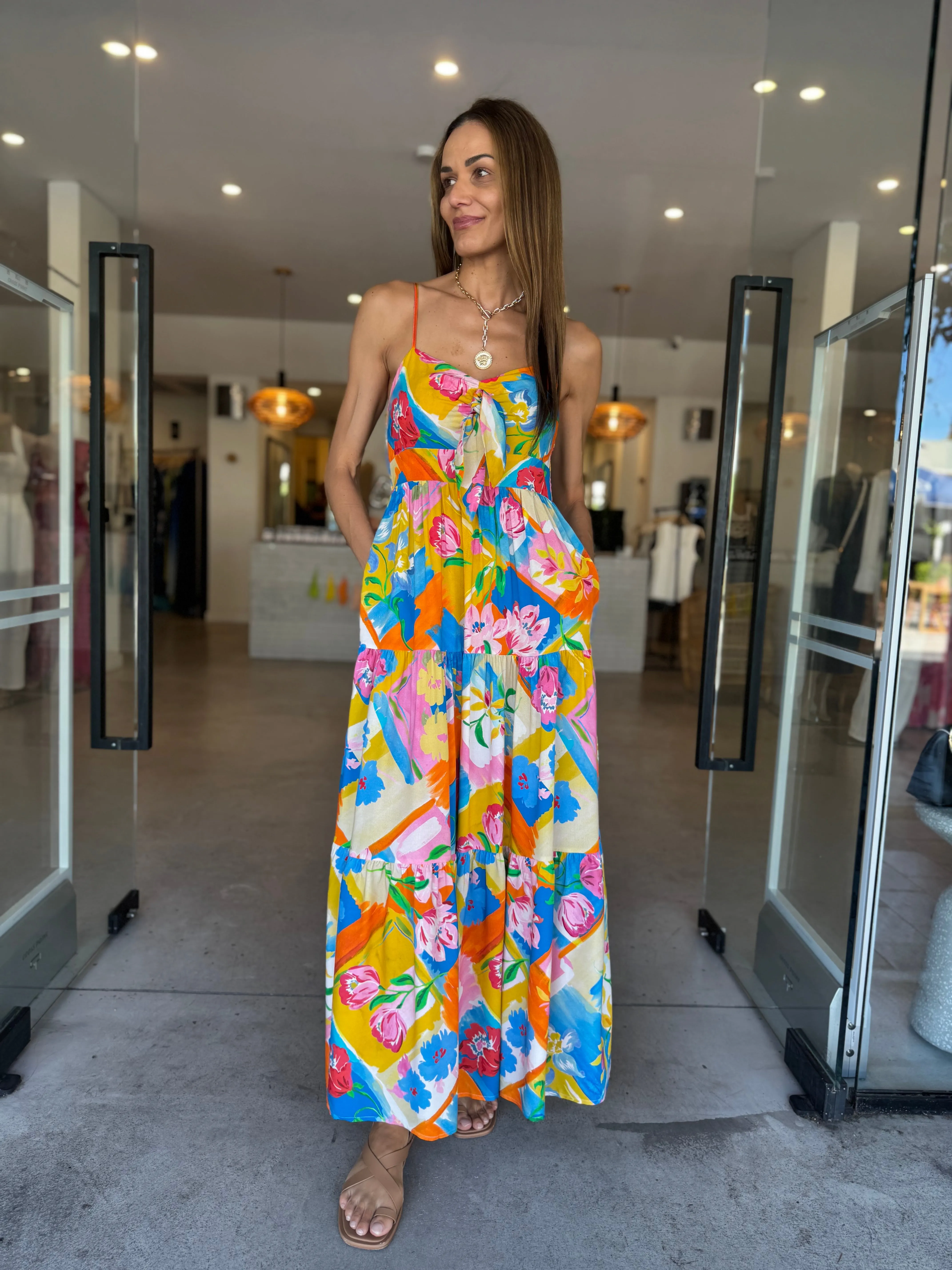 KIANAH TIE DRESS PRINT