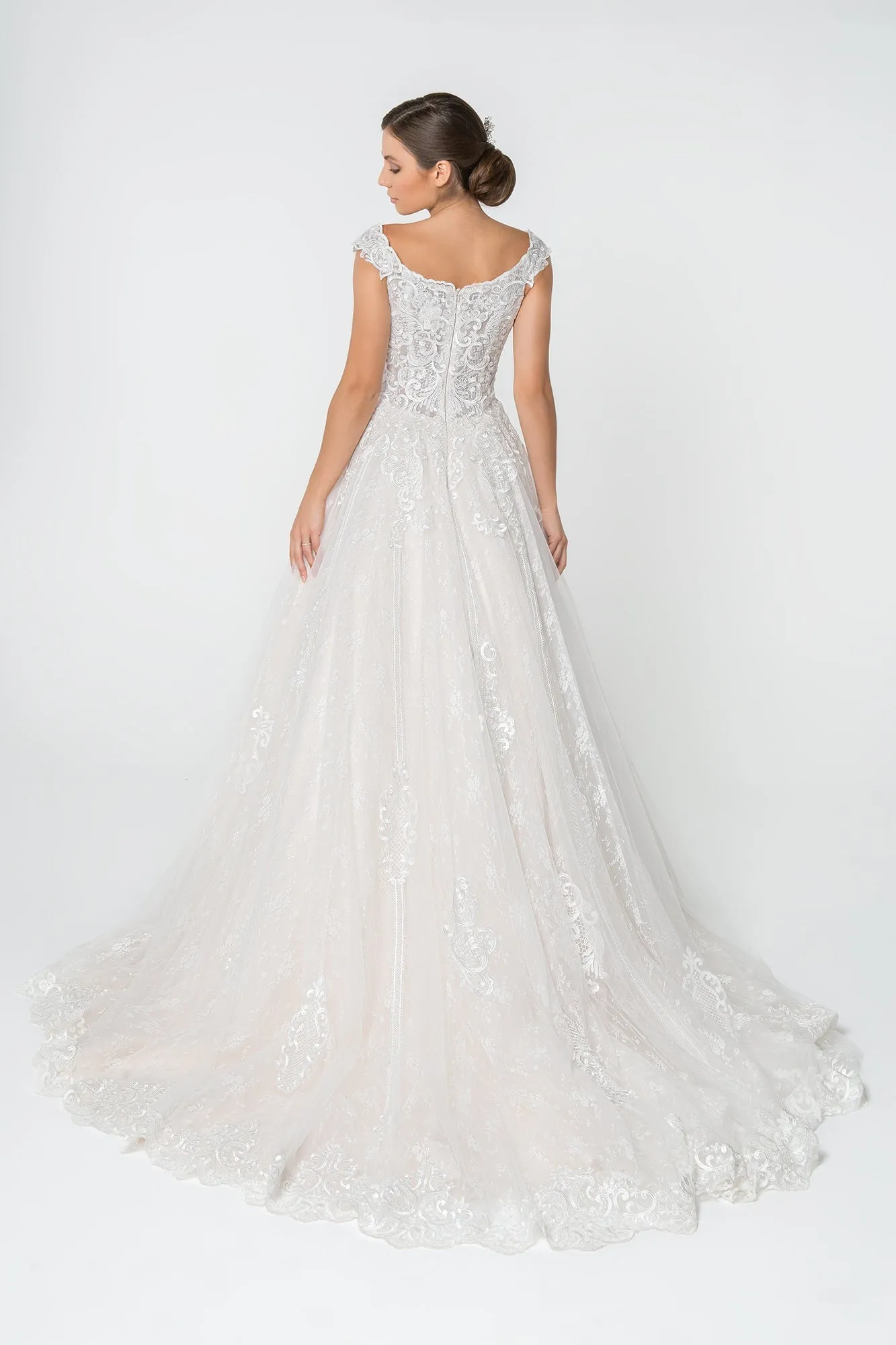 Lace Embellished Bodice A-Line Wedding Gown
 GLGL2823