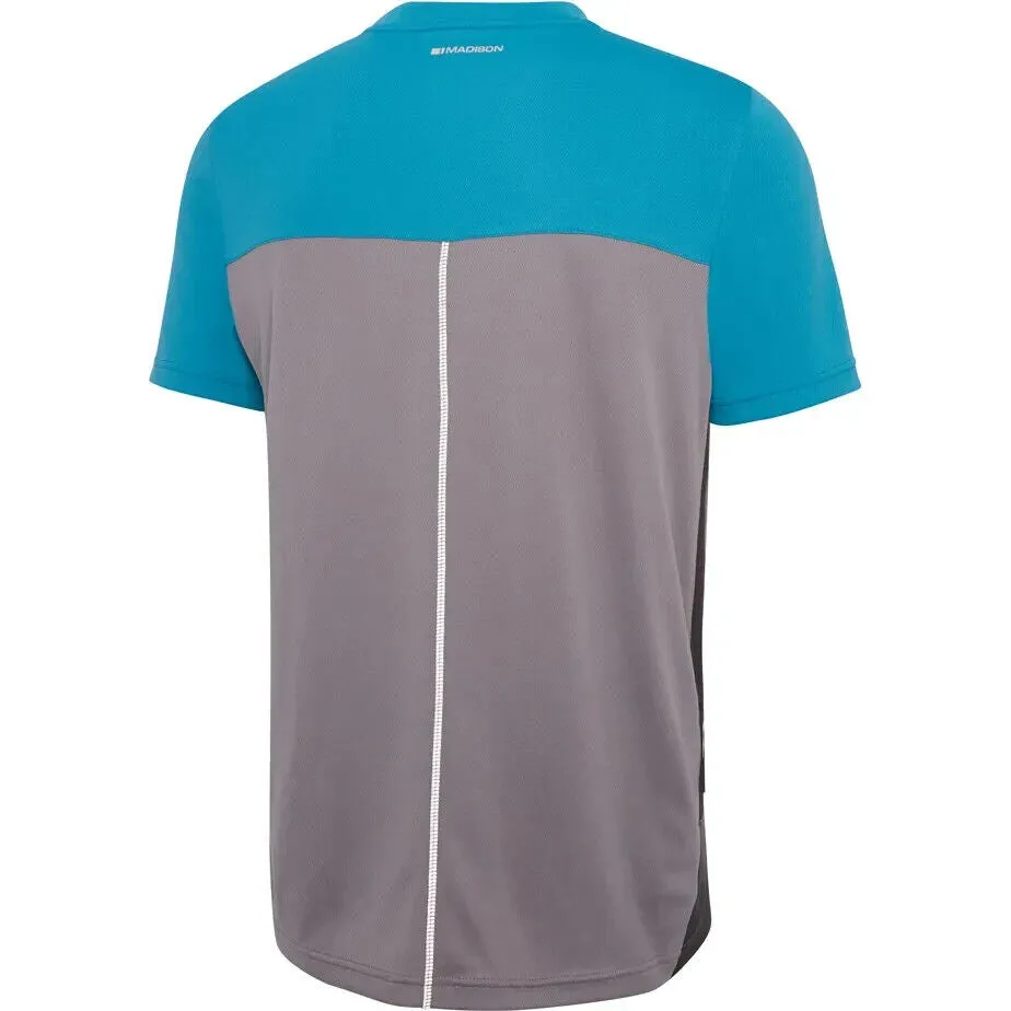 Madison Stellar Men's Short Sleeve Jersey - XXL - Carribean Blue / Cloud Grey