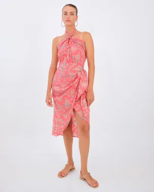 Mai Sarong Skirt - Red Floral by Desert Queen