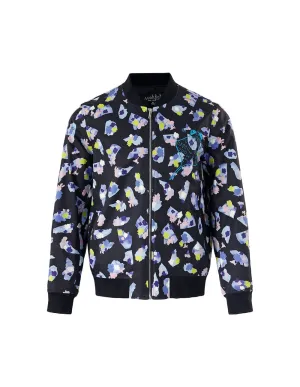 Men Floral Printed Baseball Jacket