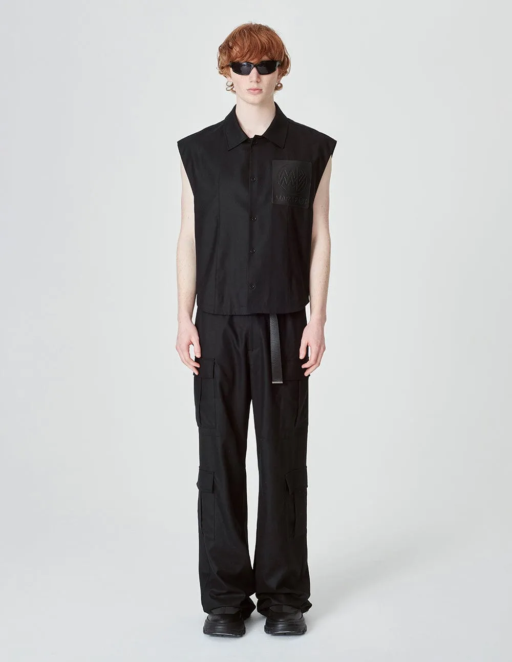 Men's Black Wool Blend Vest