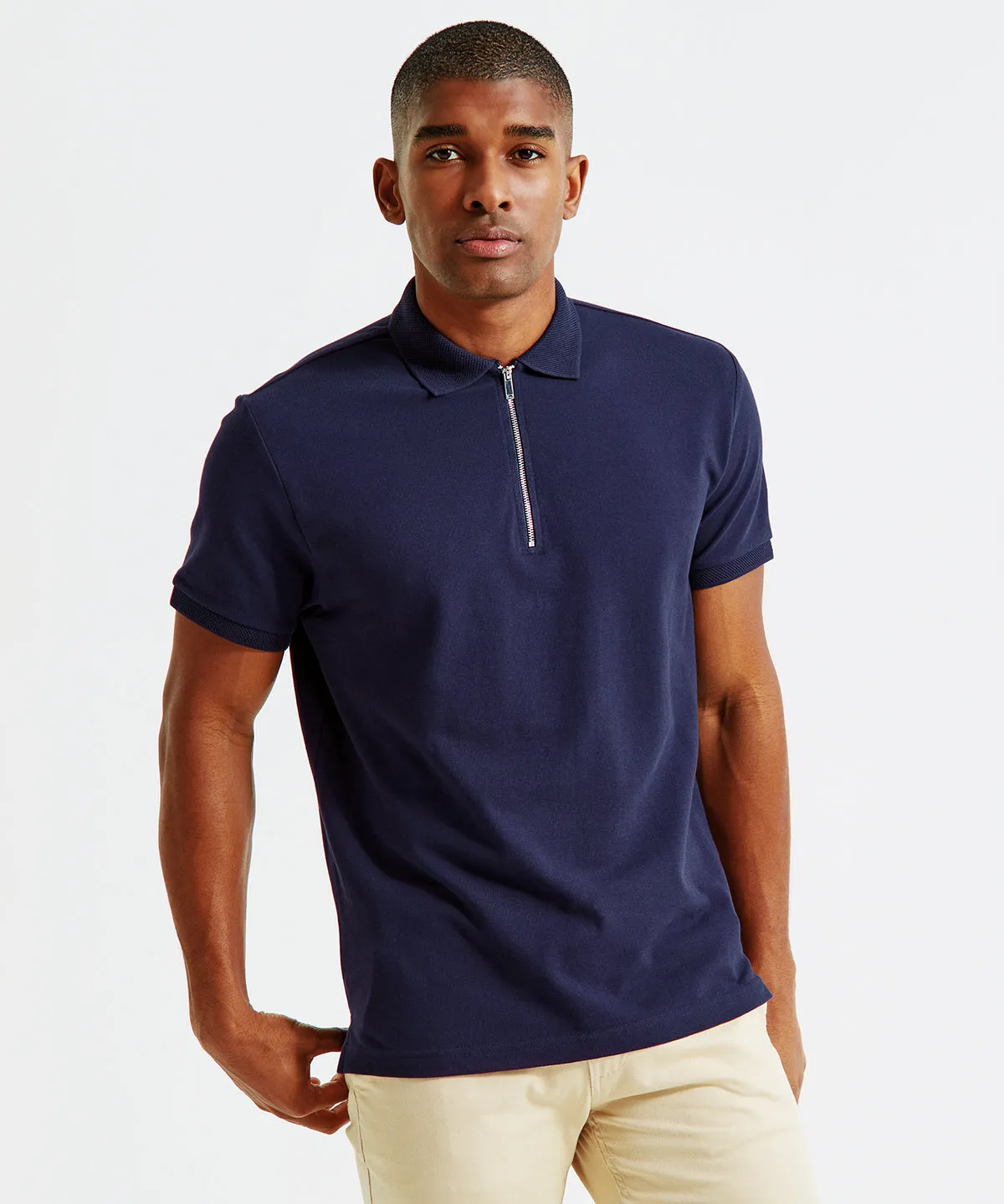 Mens zip polo | Navy