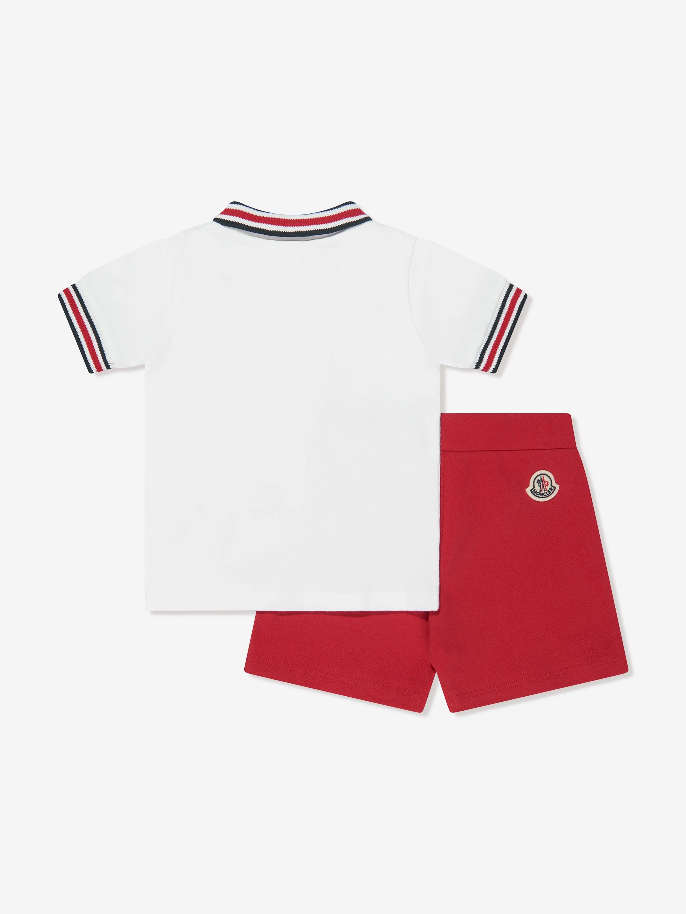 Moncler Enfant Baby Boys Polo Shirt And Shorts Set in Red