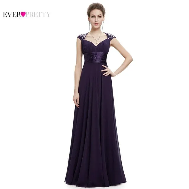 Mother of the Bride Dresses Ever Pretty Evening Sequins Chiffon Mother of the Groom Dresses A-line Modest Party Dresses