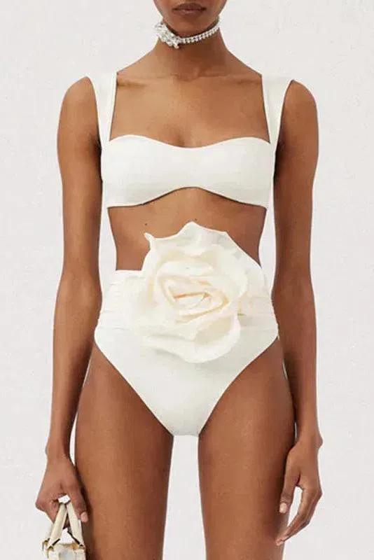 Naiad – Minimalist design – Embellished ruched bikini set