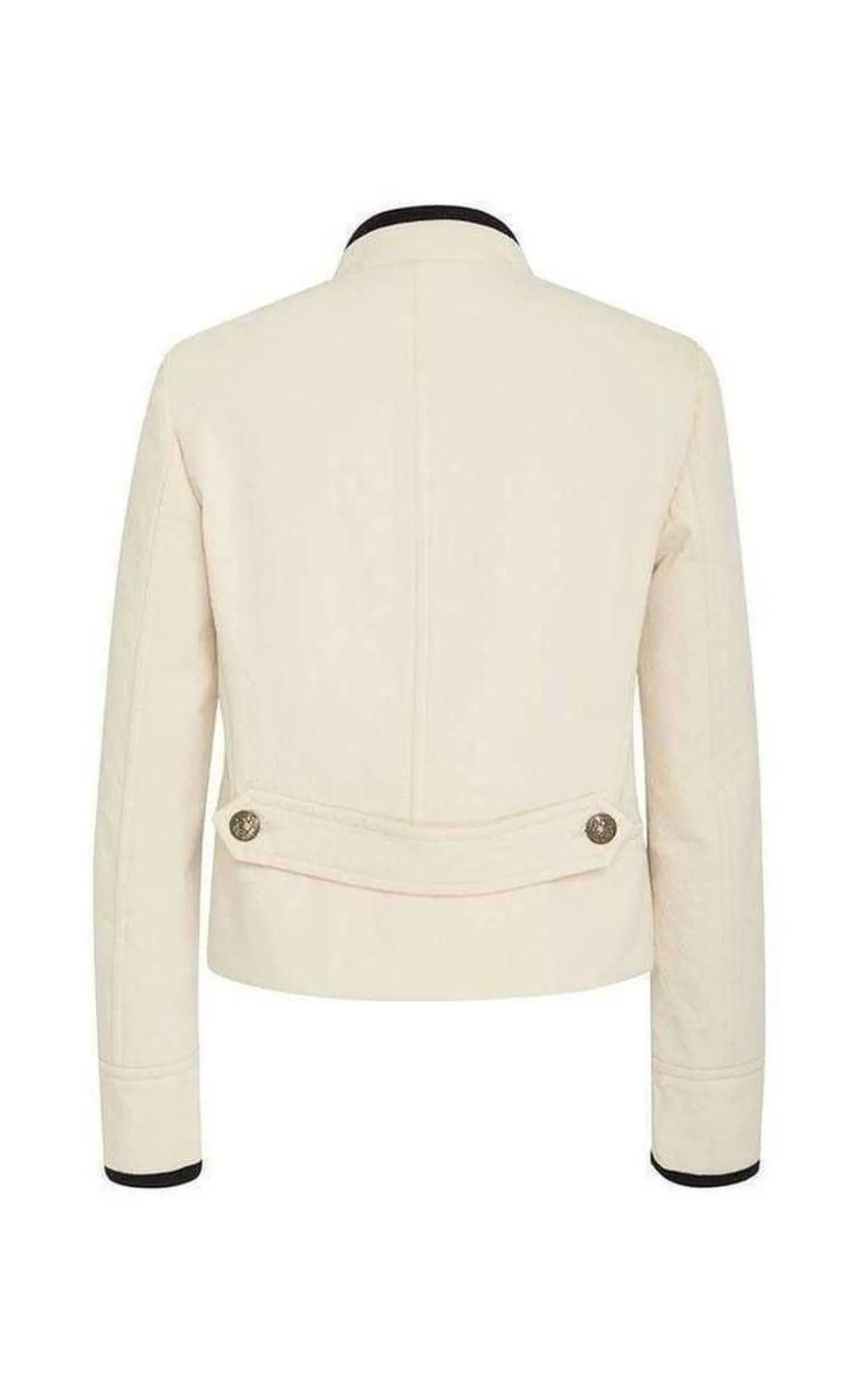Natural Gabardine Military Jacket