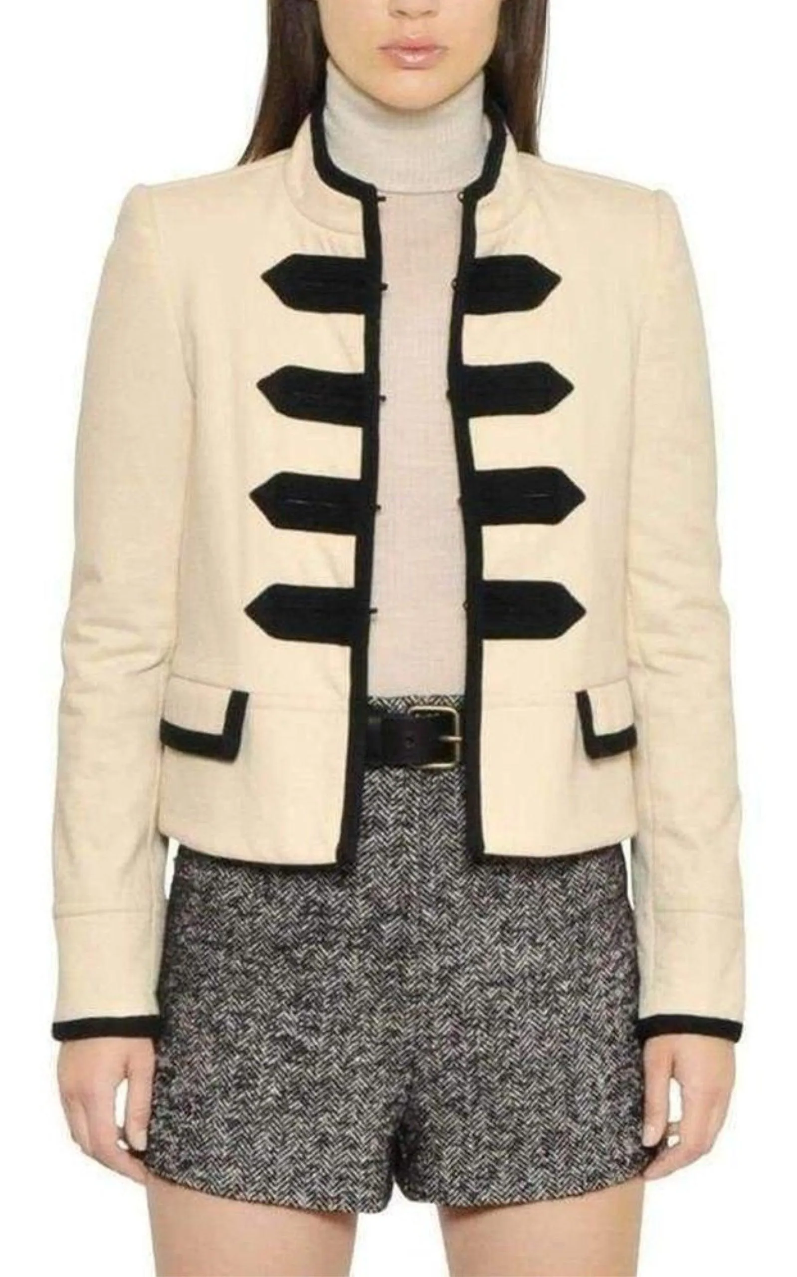 Natural Gabardine Military Jacket