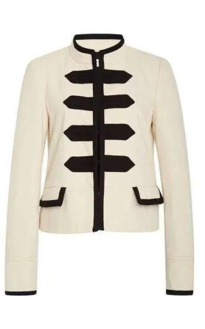 Natural Gabardine Military Jacket