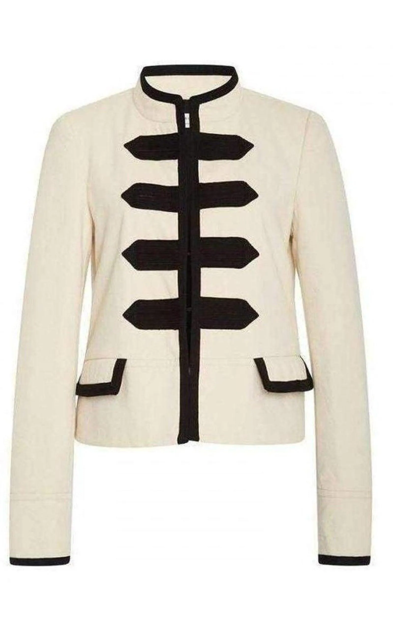 Natural Gabardine Military Jacket