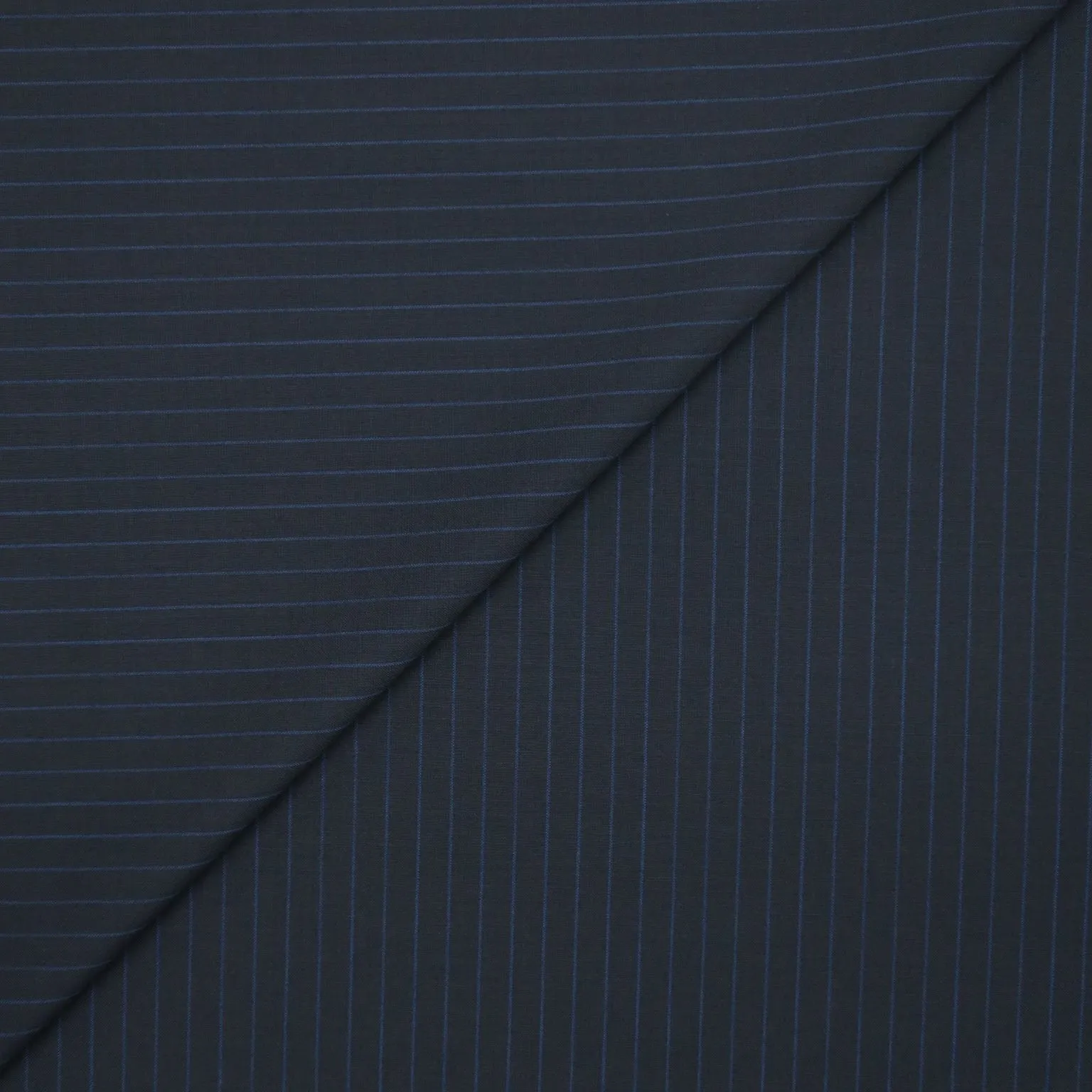 Navy Blue and Blue Striped Tasmanian B.G.C Super 120's Wool Suiting Fabric