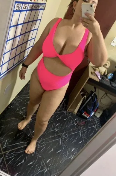 Neon Pink Monokini with Sarong