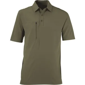 North End Men's Dark Oakmoss Excursion Crosscheck Performance Woven Polo