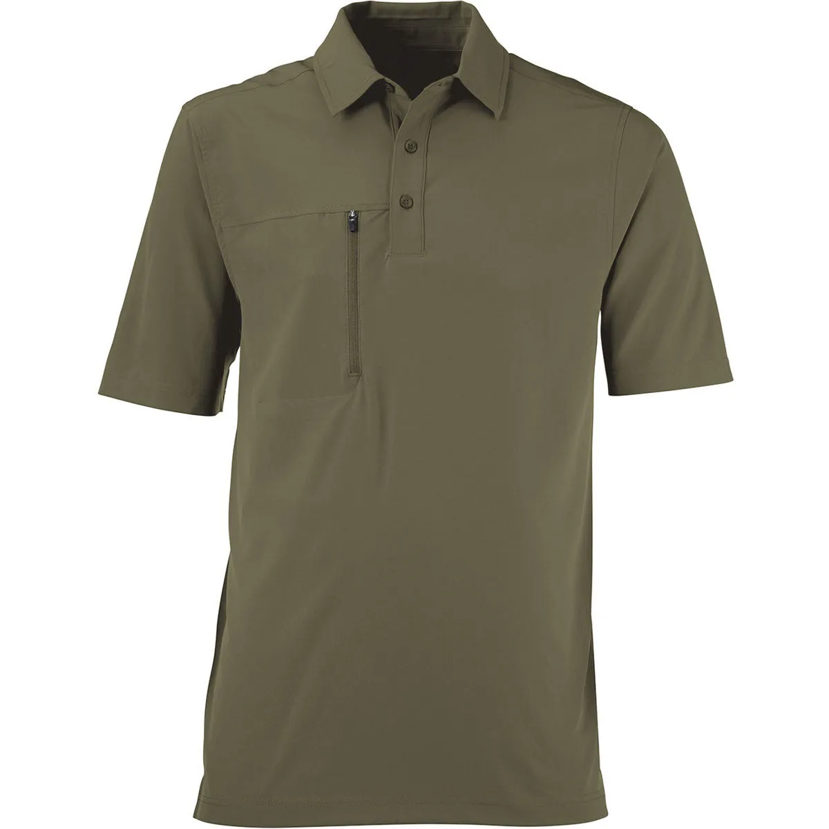 North End Men's Dark Oakmoss Excursion Crosscheck Performance Woven Polo