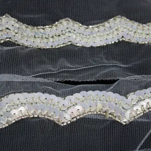 Off White Embellished Handwork Trim (Wholesale)