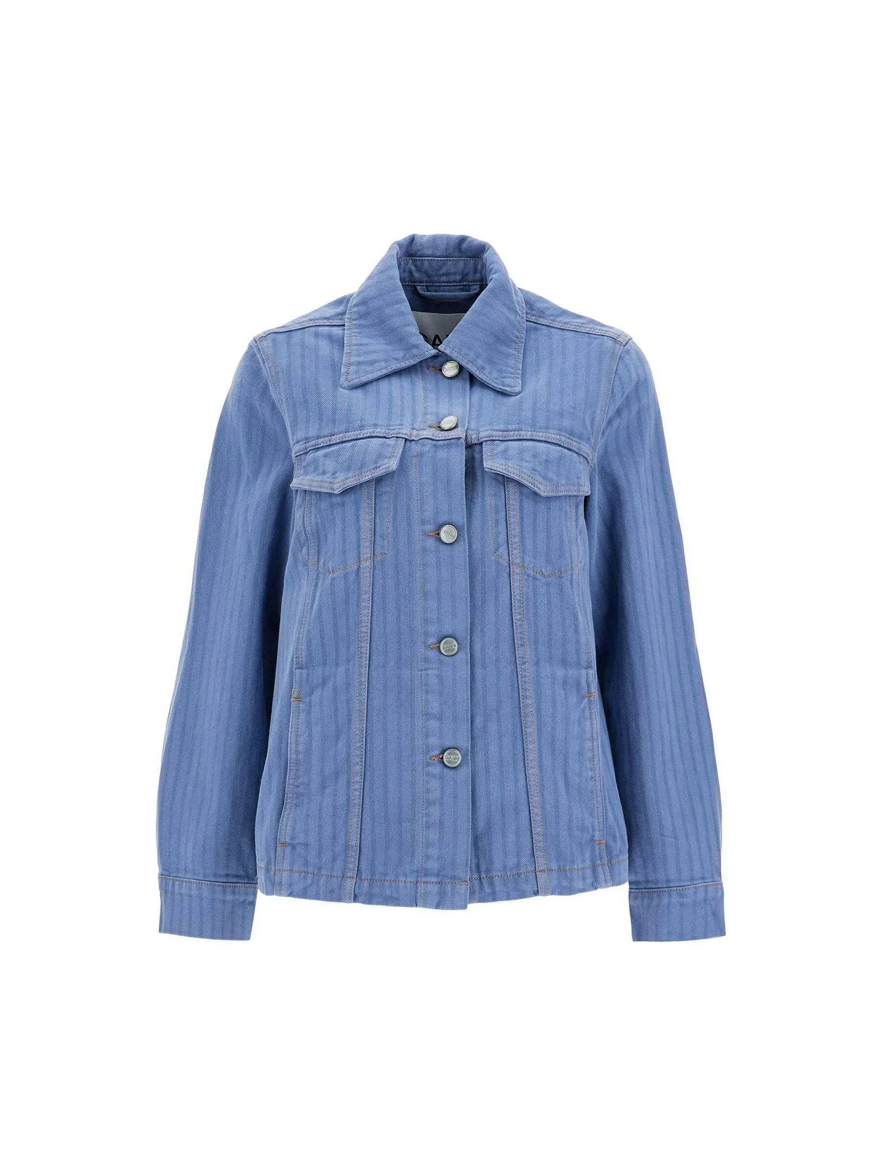 Overdyed Striped Denim Jacket