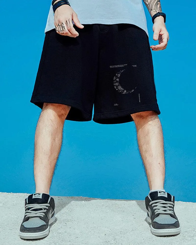 Oversize Moon Streetwear Shorts