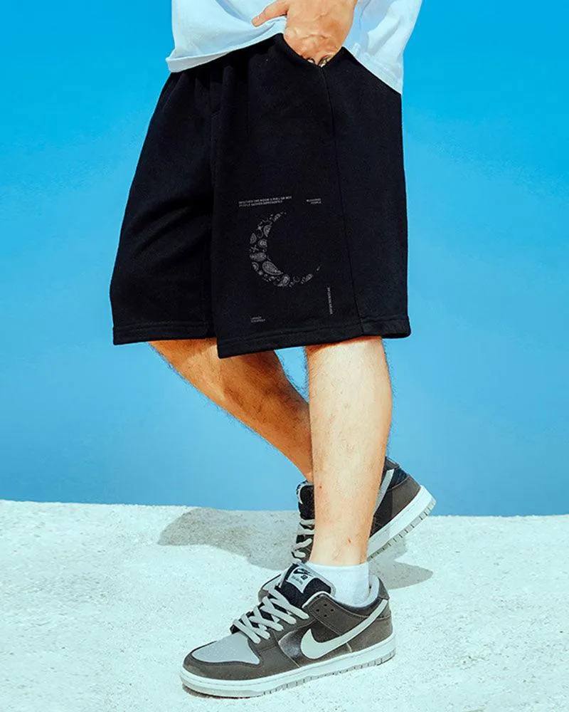 Oversize Moon Streetwear Shorts