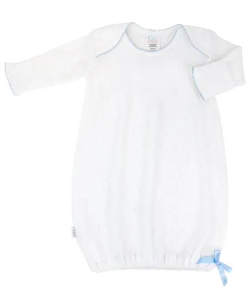 Paty Knit Gown with Picot Trim