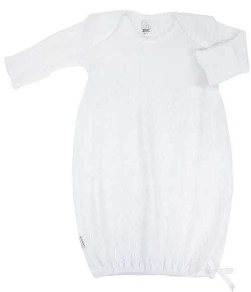 Paty Knit Gown with Picot Trim