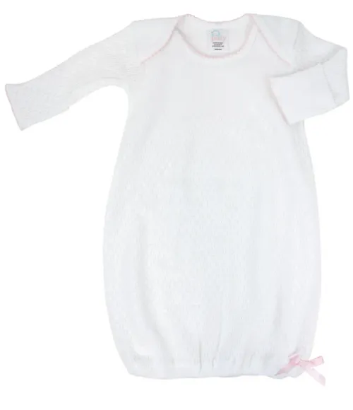 Paty Knit Gown with Picot Trim