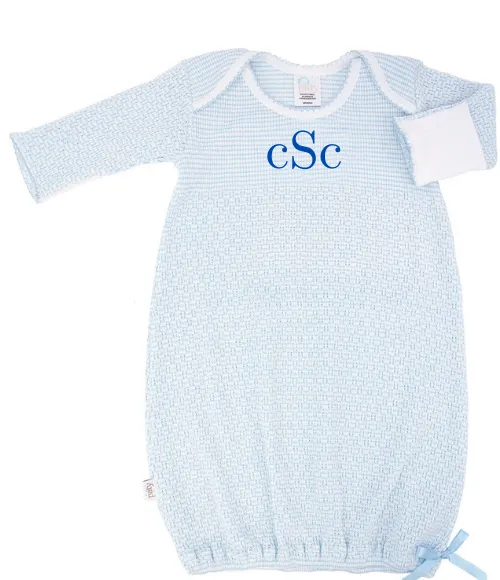 Paty Knit Gown with Picot Trim