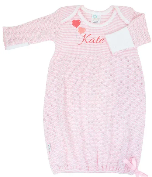 Paty Knit Gown with Picot Trim