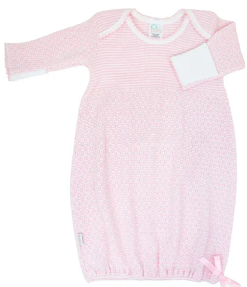 Paty Knit Gown with Picot Trim
