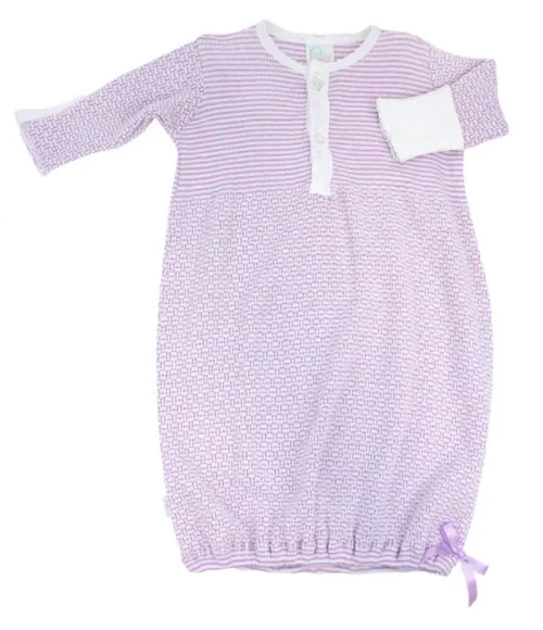 Paty Knit Gown with Picot Trim