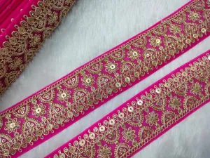 Pink Fancy Embellished Trim