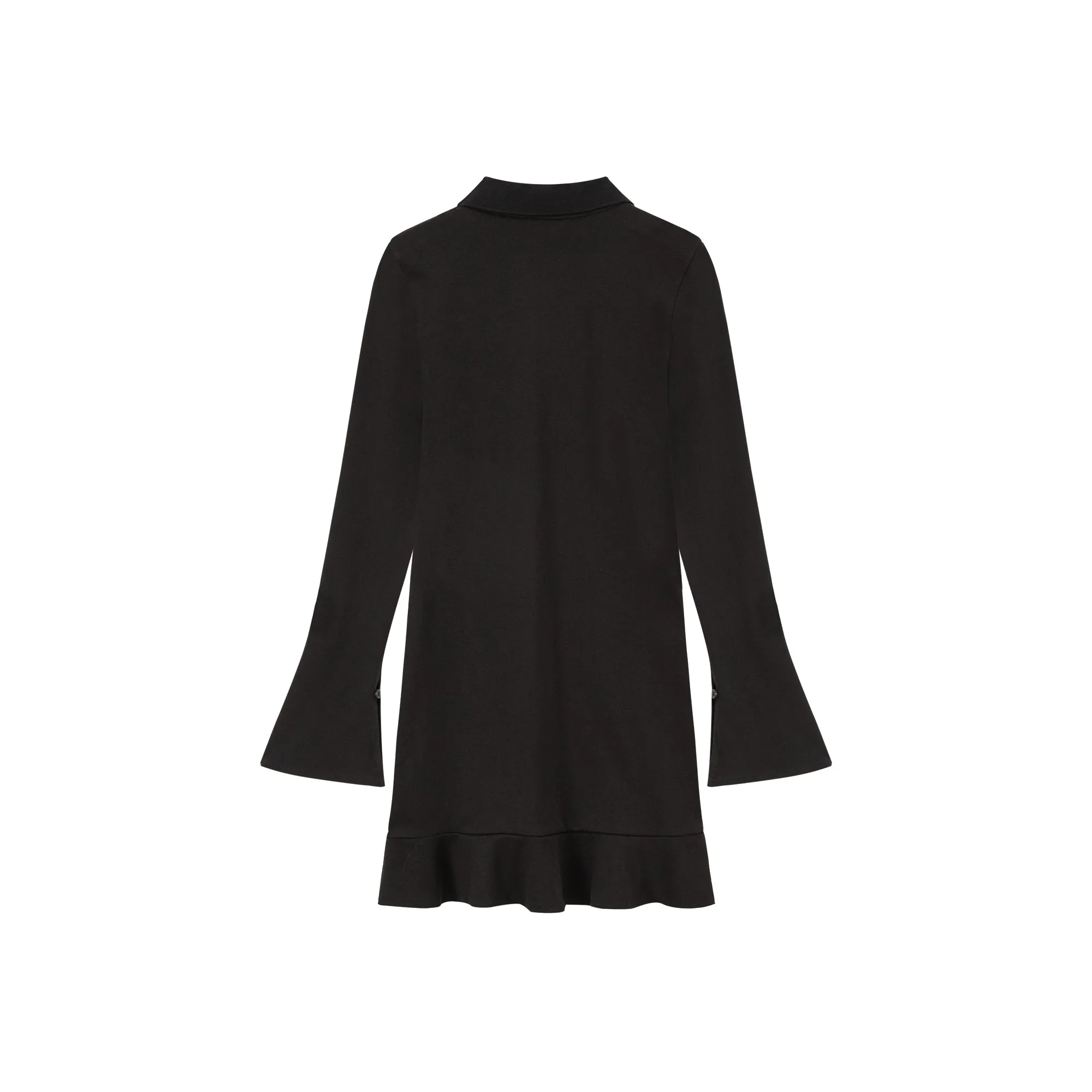 Polo Neck Embroidered Dress