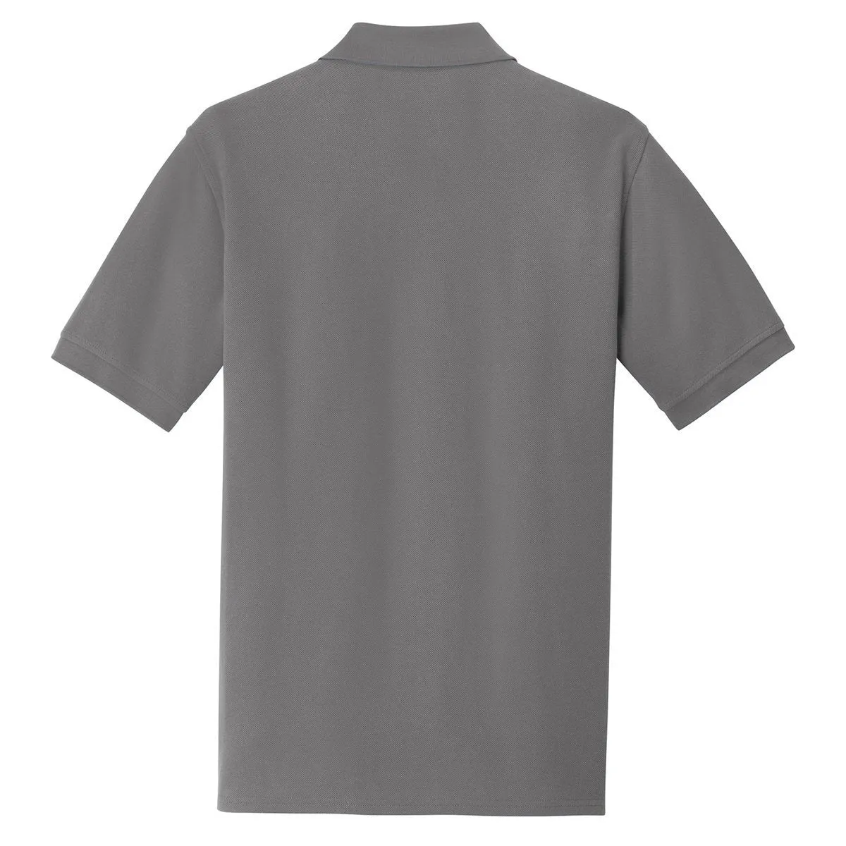Port & Company Men's Medium Grey Ring Spun Pique Polo